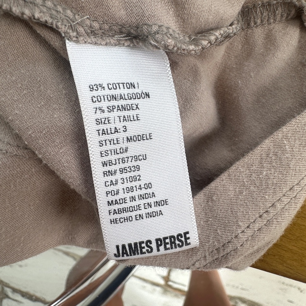 JAMES PERSE Ruched side V Neck Dress Shad - Picture 4 of 9